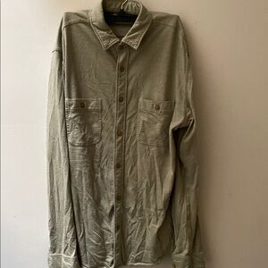 Faherty organic cotton long sleeve in Olive color Button-Up Shirt